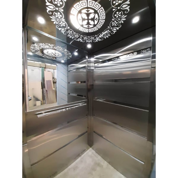 کابین آسانسور تمام استیل نقره ای